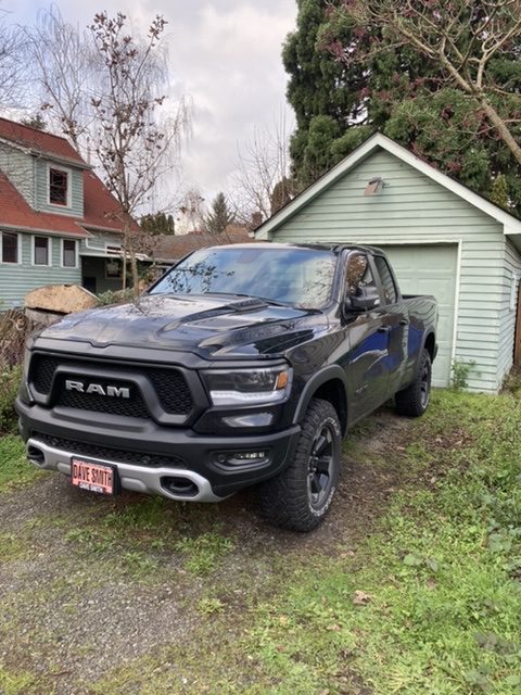 A black Ram 1500 Rebel.